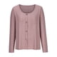 thumbnail image 4 of ICHUANYI Clearance Fashion Women's Button Round-Neck Long Sleeve Casual T-shirt Blouse(Pink, L) ICHUANYI WER2023080801326, 4 of 6