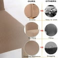 thumbnail image 2 of Auchen High Stretch 2-Piece High Stretch Knitted Jacquard Dining Chair Slipcovers, Camel, 2 of 7