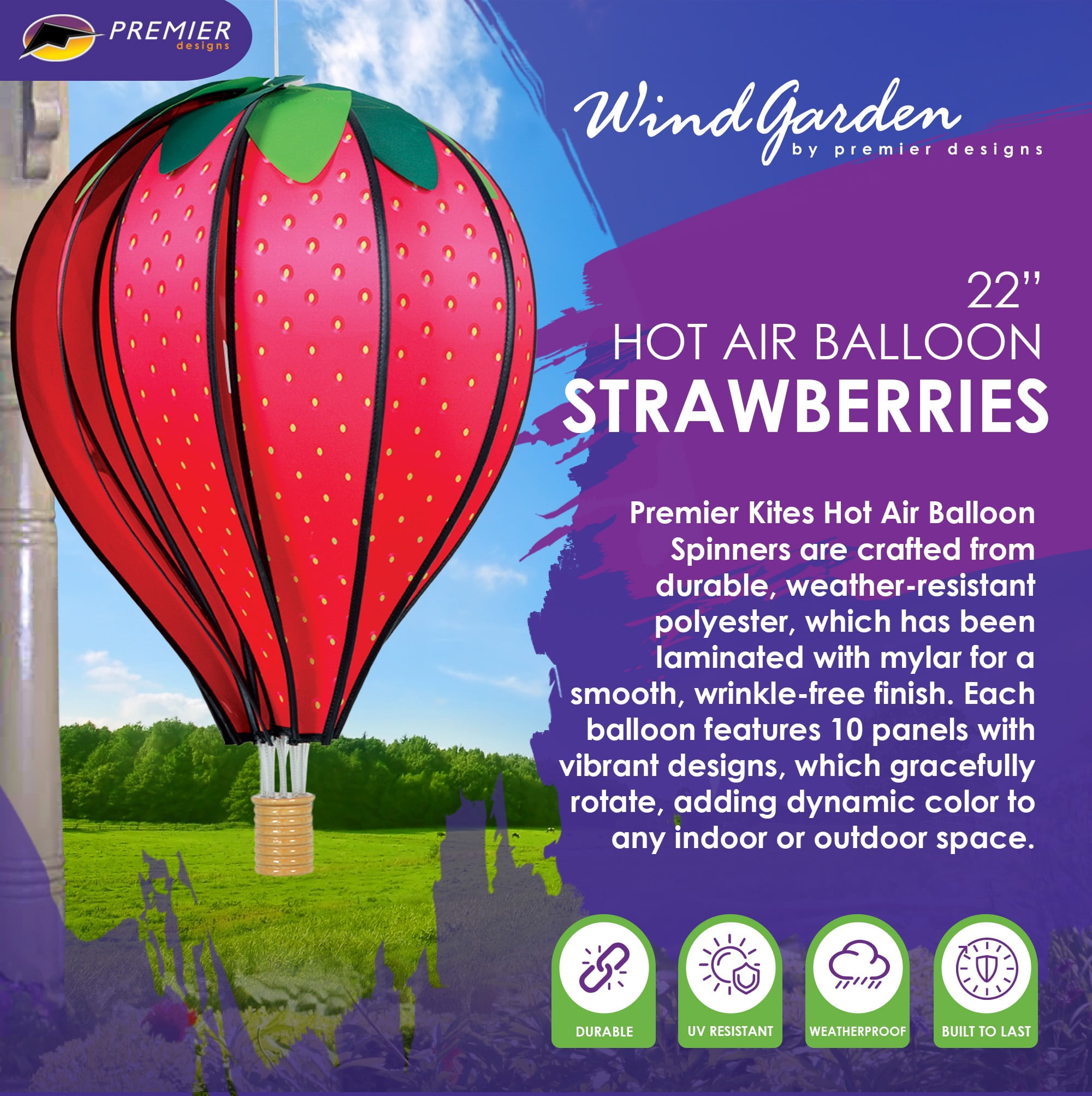 Premier Kites Hot Air Balloon - Strawberry