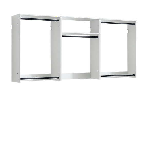 Devi White Freestanding Walk in Wood Closet System