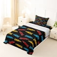 thumbnail image 5 of Manfei Colorful Race Car Twin Sheets,Classic Kid Art Bedding,Black,3 Pieces,1 Fitted Sheet and 1 Pillowcase, 5 of 6