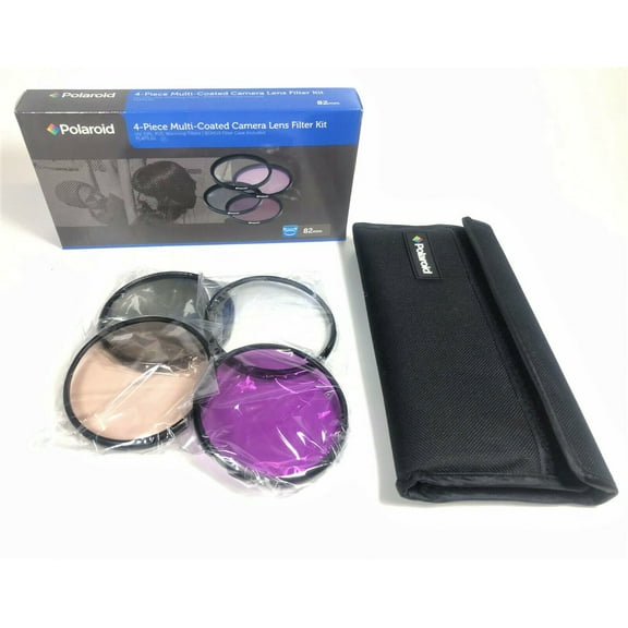 Polaroid Optics 82mm 4-Piece Multi-Coated Camera Lens Filter Kit