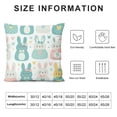 thumbnail image 6 of JRXY Easter Pillow Covers,Holiday Bunny Rabbits Decor Throw Pillow Covers,Colorful Spring Farmhouse Pillowcase for Home Sofa Couch,2 pcs 12x12in, 6 of 6