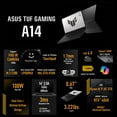 thumbnail image 2 of ASUS TUF Gaming A14 Copilot+ PC 14” Gaming Laptop, AMD Ryzen AI 9 HX 370, 16GB, RTX 4060, 1TB SSD, FA401WV-WB94, 2 of 12