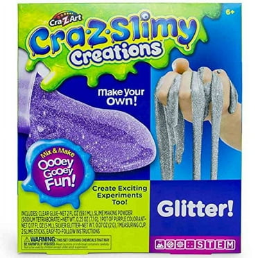 Cra-Z-Slimy Creations! Make Your Own Glitter Slime! Oooey Gooey Fun! Includes Everything You Need!
