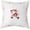 White, variant on Violet Linen Santa Claus Holly Bows Embroidery Pattern, Polyester Cutwork Embroidered, White, 18 Inch x 18 Inch, Decorative Throw Pillow