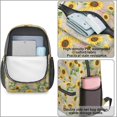 thumbnail image 4 of Sunflower Pink Pattern 17" Waterproof Oxford School Backpacks for Teens, S-Shape Padded Straps, for School, Travel, Hiking, Camping, 4 of 5