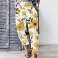 thumbnail image 2 of Pantalones Sueltos Con Estampado de Cintura Elástica Informal Para Mujer A La Moda Odeerbi  ODB-6, 2 of 5
