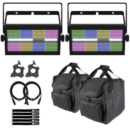 Chauvet DJ Shocker Panel FX Versatile Blinder/Wash/Strobe Light 2-Pack with Gear Bags Package