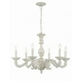 thumbnail image 4 of 5126-AW Crystorama Lighting Sutton - Six Light Chandelier in Minimalist Style - 28 Inches Wide by 21 Inches High-Antique White Finish    -Traditional, 4 of 8