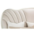 thumbnail image 3 of Michael Amini London Place Eastern King Velvet Panel Bed - Creamy Pearl, 3 of 10