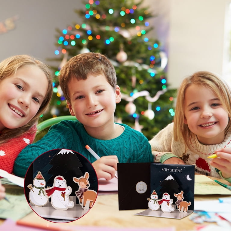 Popup Christmas Cards Merry Christmas Pop Up Card - 3D Holiday Greeting ...