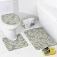 thumbnail image 4 of Bathroom Shower Curtain Sets with Rugs, Elegant Leaf Pattern Printed on Bath Room Accessories Sets, Suitable for Small Bathroom Gym Guest Bath, 72 x 72 inches, 4 of 8