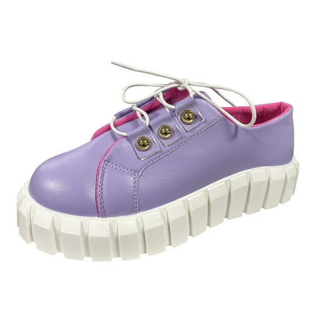 

Casual Shoes for Women Ladies Fashion Solid Color Leather Shoes Lace Up Platform Casual Shoes Women Casual Shoes Mesh Purple 37