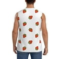 thumbnail image 4 of Goofa Hand Drawn Strawberry Printed Men's Sleeveless T-Shirt - Athletic Gym Workout Tank Top for Men - Moisture-Wicking, UPF 30+ Quick-Dry Muscle Tee-Large, 4 of 8