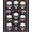 Black White Purple Orange, Pattern 4, variant on ODIKA Gothic Damask Skull Medallion Halloween Ornate Border Design Pet Friendly & Kids Safe Play for Playroom, Bedroom, Reading Nook