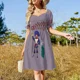 thumbnail image 5 of Vestido Paisley Game Day Go Tigers Purple Sparkle 2 Vestido de manga corta Vestidos casuales Vestido de mujer, 5 of 8