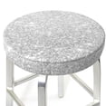 thumbnail image 3 of Balery Silver Glitter Fundas de asiento para taburete de bar redondo de tela de terciopelo ajustables que protegen de arañazos y manchas para sillas de 14 a 17 pulgadas.-12 inch, 3 of 7