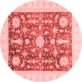 thumbnail image 1 of Ahgly Company Machine Washable Indoor Round Oriental Red Traditional Area Rugs, 5' Round, 1 of 4