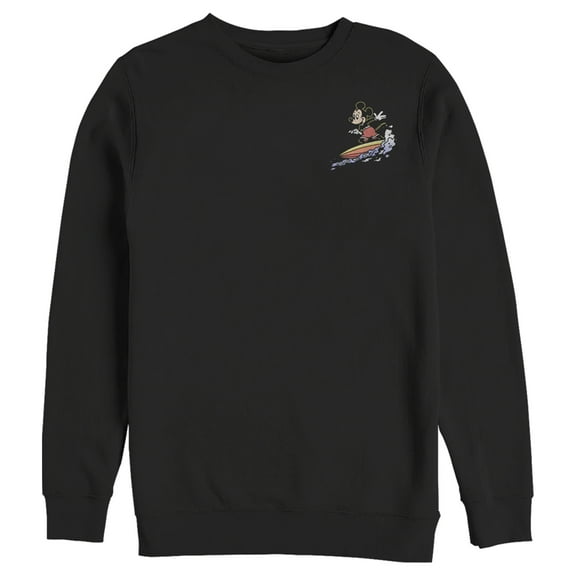 Men's Mickey & Friends Pocket Surfer Sweatshirt Black Small