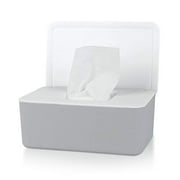 Whiidoom Diaper Wipes Dispenser Wipes Holder, Wipes Tissue Case Keeps Wipes Fresh Tissue Wipes Container with Lid (Grey)