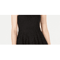 thumbnail image 3 of B DARLIN Womens Black Sleeveless Halter Short Party Fit + Flare Dress Juniors 0, 3 of 4