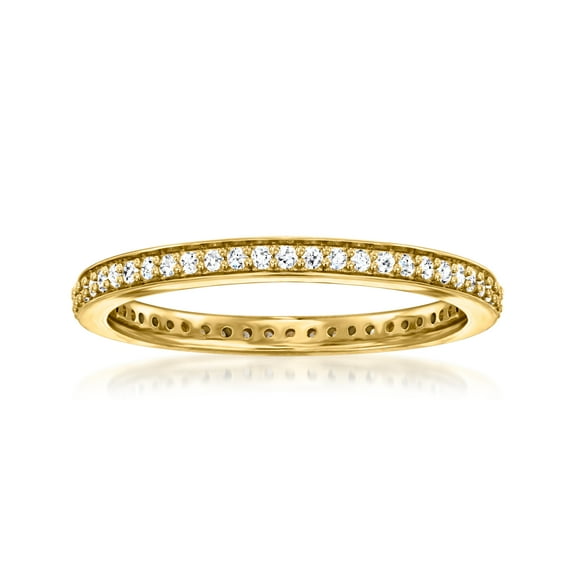 Ross-Simons 0.25 ct. t.w. Lab-Grown Diamond Eternity Band in 18kt Gold Over Sterling, Women's, Adult