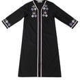 thumbnail image 4 of QSXADF Muslim Girls Abayas Long Sleeve Prayering Dress Muslim Style Embroidered Ruffled Long Sleeve V-Neck Ankle Length Modest Girl's Dresses Toddler Girls Outfits, 4 of 6