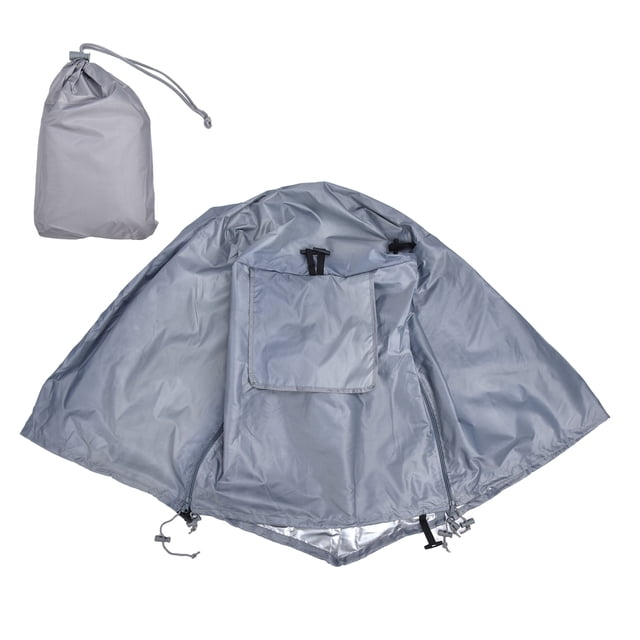 Funda impermeable para jaula de perro (63,5 x 50,8 x 48 cm), protección solar para exteriores (gris)