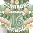 thumbnail image 1 of Kit de Decoración para Fiesta de 16 Años Verde Salvia 45 Piezas, 1 of 6
