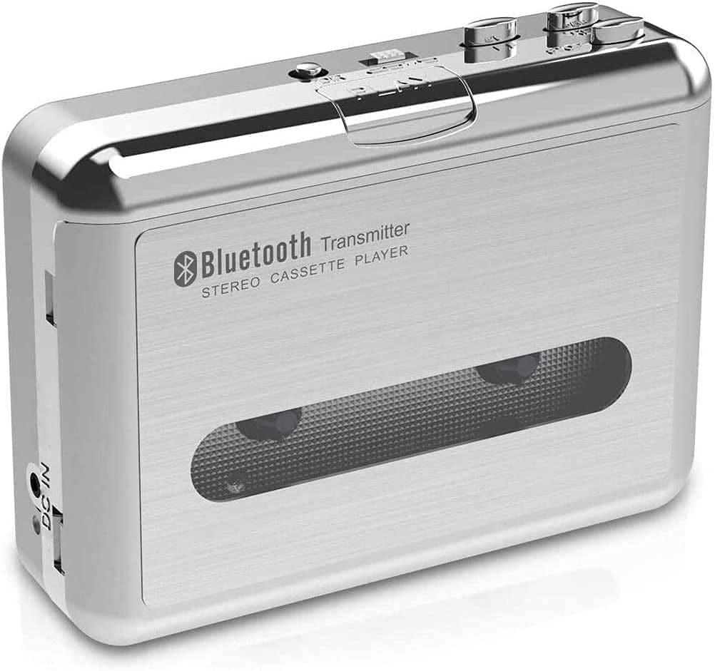 with 3.5mm Earphones Jack Bluetooth Walkman Cassette Player Bluetooth Transfer Personal Cassette DIGITNOW