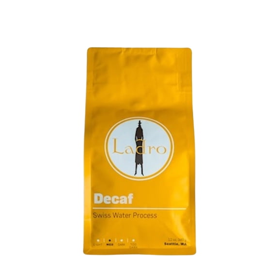 Ladro Decaf - Roasted by Ladro Roasting - Whole Bean Coffee - 12oz Bag