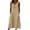 d49-khaki dresses for women, variant on Womens Cotton Linen Sleeveless Dress Summer Beach Maxi Dress Flowy Loose Fit Sundress Crewneck Button Down Gauze Dress with Pockets Black,L