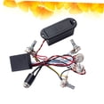 thumbnail image 3 of OUNONA Bass Active Preamp Wiring Set For Electric Guitar Musicians In Black Plastic 1 Set, 3 of 8