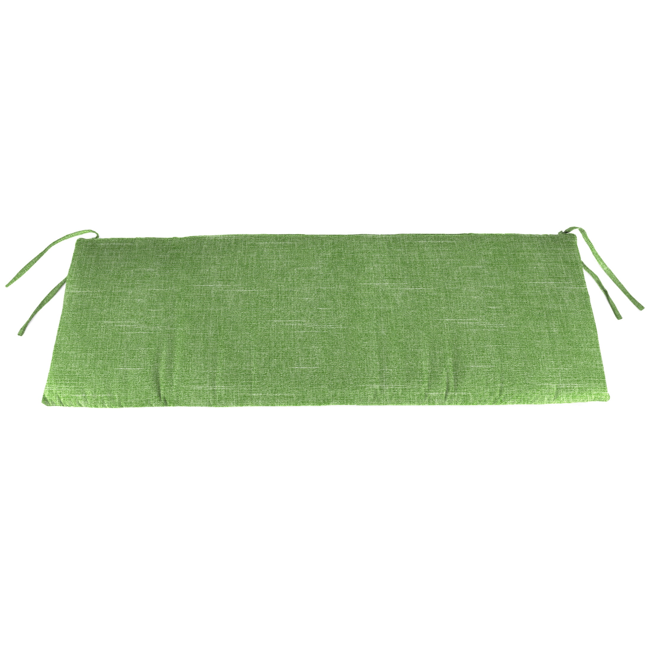 Jordan Manufacturing 48" x 18" Tory Palm Green Crosshatch Rectangular Outdoor Settee Swing Bench Cushion with Ties
