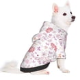 thumbnail image 2 of Honeii Retro Floral Print Small Dog Hoodies Pet Hooded Sweatshirts Fall Winter Puppy Cat Sweaters Warm Clothes for Small Dogs Outfits Costume-X-Large, 2 of 7