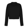 thumbnail image 4 of biudgviw Cropped Sweatshirts for Women Crew Neck Fleece Lined Pullover Long Sleeve Cute Crop Tops Going out Fall Clothes, 4 of 6