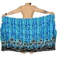 thumbnail image 4 of HAPPY BAY Men's Pareo Swim Trunk Vacation Sarong Beach Wrap One Size Ice, Palm View Summer Vacation Aloha, 4 of 4