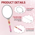thumbnail image 3 of Uxcell 4 Pack Beadable Mirrors with Handle, 7.7 Inch Long Oval Shape Bead Mirror Bars Removable for DIY Crafts(Dark Gray), 3 of 7
