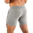 thumbnail image 3 of Hood Crew Men's Workout Shorts with Pockets Gym Slim Fit Jogger Traning Short Pants for Men Lightgray XL, 3 of 4