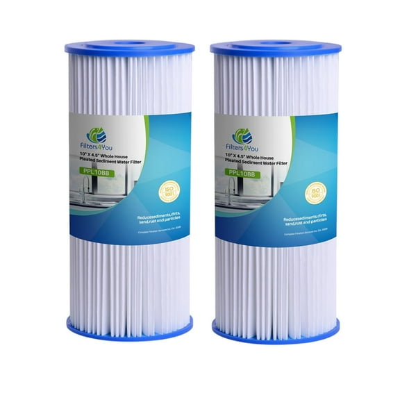 CFS  2 Pack Heavy Duty Water Filter Cartridges Compatible with R50-BBSA Models  Remove Bad Taste & Odor  Whole House Replacement Filter Cartridge  50 Micron  White