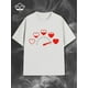 thumbnail image 5 of Women'S Valentine'S Day Romantic Heartbeat T-Shirt, 100%cotton Crew Neck Short Sleeve Top, Casual Knit Fabric with Slight Stretch, All-Season Fashion, Soft Skin-Friendly, 5 of 5