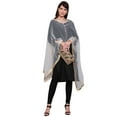 thumbnail image 3 of eloria Women's Neck Wrap Designer Solid Art Silk Dupatta Indian Long Stole, 3 of 5