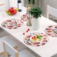thumbnail image 6 of Ryvnso Glass and Strawberry Round Plate Mats Dining Table Placemat Set of 4 for Holiday Decoration, 6 of 7