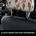thumbnail image 6 of 2 PCS Car Headrest Cover, Cartoon Ice Cream Print Soft Car Seat Head Rest Cover Protector Interior Car Accessories Seat Covers for Cars Truck Auto Only Covers, 6 of 8