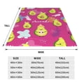 thumbnail image 3 of Honeii Pink Green Avocado Print Fleece Blanket - Throw Blanket for Bed, Sofa, Couch, Camping, and Travel , Microplush Ultra Soft Warm Blanket-60"x50", 3 of 7