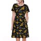 thumbnail image 1 of Easygdp Hohey Bee Golden Embroidery para Vestido Transpirable de Mujer, Vestido Suelto de Manga Corta con Pliegues y Bolsillos para el Verano, 1 of 6