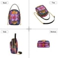 thumbnail image 3 of FORMRS Crossbody Bag for Women Quilted Travel Shoulder Cell Phone Purse with Chain Strap Handbag, Large Purple Flowers, 3 of 7