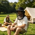 thumbnail image 6 of Mesh Sun Hat, Mosquito Protection Fishing Cap, Outdoor Hiking Hat, Breathable Foldable, Nylon Material, Black, 1pc, 6 of 7