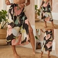 thumbnail image 2 of DPTALR Robe d'Été Mode Femme en Chiffon Imprimé Plage Vacances Ceinture, 2 of 9